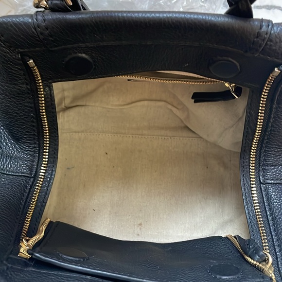 AUTHENTIC Tory Burch black half-moon satchel - Picture 8 of 9